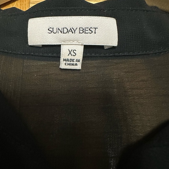 SUNDAY BEST sheer button up blouse - Picture 2 of 2